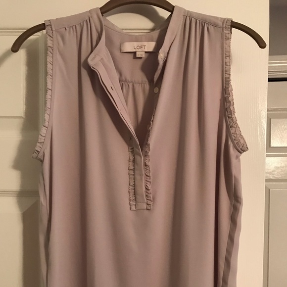 LOFT Tops - LOFT Sleeveless Henley Blouse